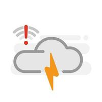 fraco sinal, clima perturbação. não Internet conexão conceito ilustração plano Projeto vetor eps10. gráfico elemento para aterrissagem página, esvaziar Estado interface do usuário, infográfico, ícone