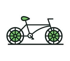 bicicleta turismo ecológico ícone isolado vetor