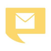 ícone de estilo simples de envelope mail vetor