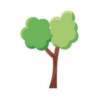 ícone de estilo simples de árvore frondosa vetor