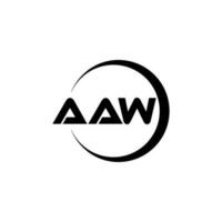 aaw carta logotipo Projeto dentro ilustração. vetor logotipo, caligrafia desenhos para logotipo, poster, convite, etc.