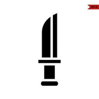 ícone de glifo de espada vetor