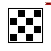 tabuleiro de xadrez glifo ícone vetor