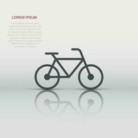 bicicleta placa ícone dentro plano estilo. bicicleta vetor ilustração em branco isolado fundo. ciclismo o negócio conceito.
