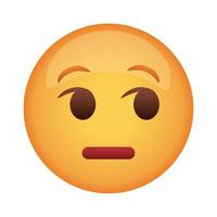 ícone de estilo plano clássico de rosto emoji apavorado vetor