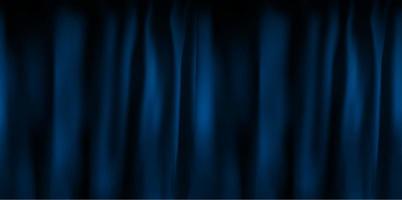 cortina de veludo azul colorido realista dobrada