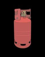 industrial gás cilindros vetor. vetor do industrial gás cilindros ícone Projeto isolado em Preto fundo.