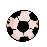 realista futebol bola ou futebol bola em branco fundo. estilo vetor bola isolado em branco fundo