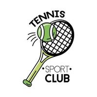 bola e raquete tênis linha esporte e ícone de estilo de preenchimento vetor