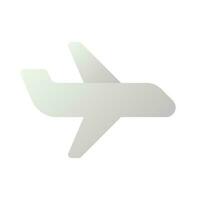 avião plano gradiente bicolor ui ícone. passageiro voo. transporte modo. comercial avião. simples preenchidas pictograma. gui, ux Projeto para Móvel aplicativo. vetor isolado rgb ilustração