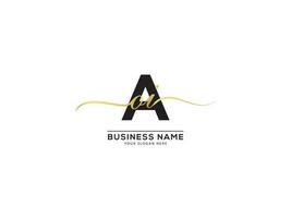 monograma assinatura Aoi o negócio logotipo carta vetor arte