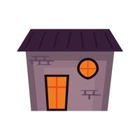 ícone de construção assombrada de casa de halloween vetor