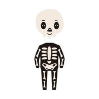 disfarce de halloween de ícone de esqueleto vetor