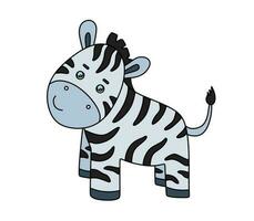 zebra rabisco vetor cor ilustração isolado em branco fundo