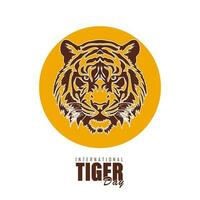 internacional tigre dia, vetor ilustração