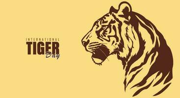 internacional tigre dia, vetor ilustração