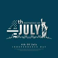 EUA 4º do julho, independência dia EUA, vetor ilustração