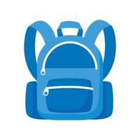 ícone de estilo simples de equipamento de mochila escolar vetor
