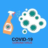 dispensador de frascos com proposta de desinfecção para matar mers, cov, covid19, novel coronavirus 2019, ncov vetor