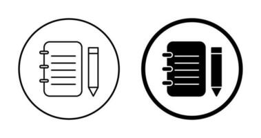 ícone de vetor de bloco de notas exclusivo