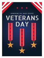 Cartaz do dia de veteranos vetor