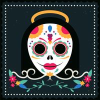 Vector Mexican Skull Mask Ilustração