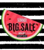 fundo abstrato de venda de verão com melancia vetor