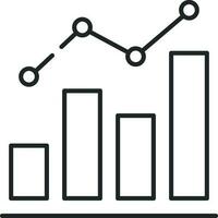 ícone de linha do gráfico de crescimento vetor