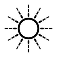 Sol ícone ou logotipo isolado placa símbolo vetor ilustração.