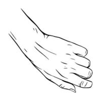 mão desenhado gesto esboço vetor ilustração linha arte