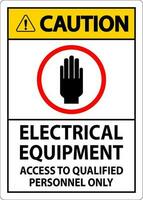 Cuidado placa elétrico equipamento autorizado pessoal só vetor