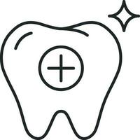 dental dente linha ícone vetor