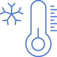 ícone de linha de temperatura fria vetor