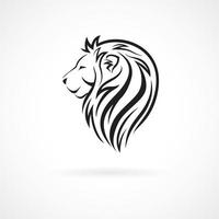 cabeça de leão, modelo de design de logotipo de vetor, ícone de conceito para logotipo, emblema, identidade de marca, ilustração vetorial vetor