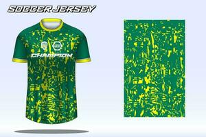 maquete de design de camiseta esportiva de camisa de futebol para clube de futebol vetor