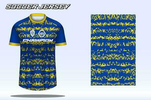 maquete de design de camiseta esportiva de camisa de futebol para clube de futebol vetor