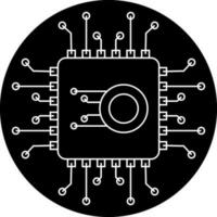 artificial inteligência glifo ícone vetor elementos para o negócio ai símbolo conceito