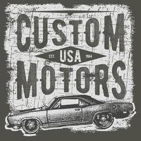 design de tipografia de t-shirt, vetor de carro retrô, gráficos de impressão, ilustração vetorial tipográfica, design gráfico de carro vintage para etiqueta ou impressão de t-shirt, emblema, apliques