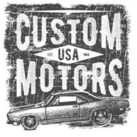 design de tipografia de t-shirt, vetor de carro retrô, gráficos de impressão, ilustração vetorial tipográfica, design gráfico de carro vintage para etiqueta ou impressão de t-shirt, emblema, apliques