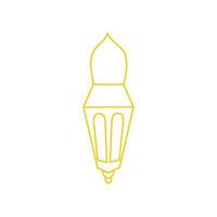Ramadã lanterna linha arte eid islâmico ilustração vetor