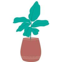 verde em vaso interior plantar vetor ilustração