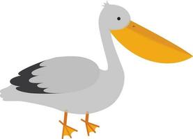 fofa desenho animado pelicano vetor