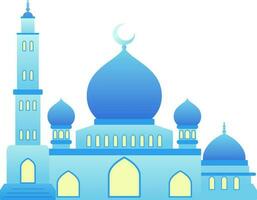 mesquita vetor ilustração. brilhante mesquita ícone para placa e símbolo do muçulmano adoração lugar. mesquita gradiente ícone do islamismo religião e muçulmano fé. Lugar, colocar do muçulmano para orar