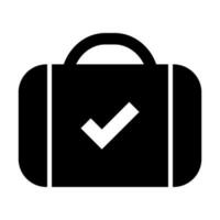 bagagem Verifica vetor glifo ícone para pessoal e comercial usar.