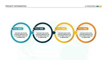 infográfico processo Projeto com ícones e 4 opções ou passos. vetor