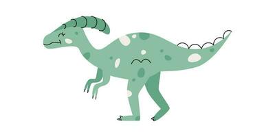 plano mão desenhado vetor ilustração do parasaurolophus dinossauro