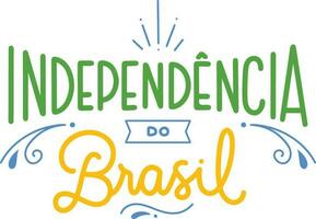 independência dia letras para cumprimento cartão, poster, bandeira, folheto. vetor