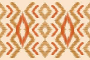 étnico ikat tecido padronizar geométrico estilo.africano ikat bordado étnico oriental padronizar motivos Castanho creme fundo. resumo,illustration.texture,vestuário,scraf,decoração,tapete,seda. vetor