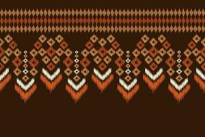 étnico ikat tecido padronizar geométrico estilo.africano ikat bordado étnico oriental padronizar motivo Castanho fundo. resumo,illustration.texture,vestuário,scraf,decoração,tapete,seda. vetor