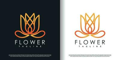 flor logotipo com criativo conceito Prêmio vetor